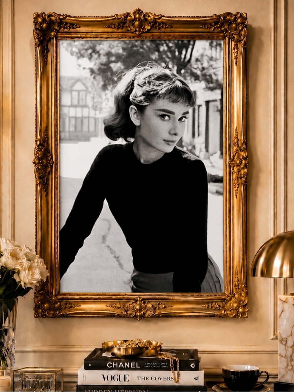 2 Audrey Hepburn Prints | Breakfast at Tiffany’s Portrait Collage Wall Art | FAV